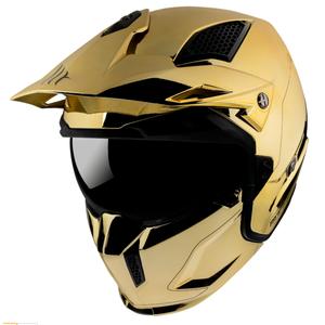 Otvorená prilba s maskou MT Streetfighter SV Chromed zlatá výprodej