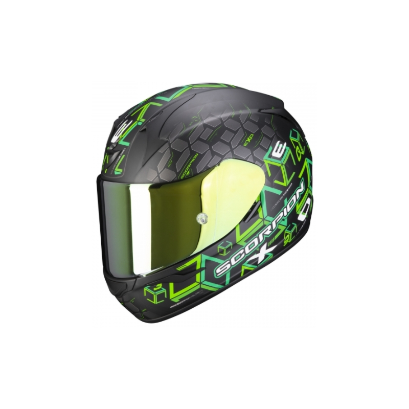 Integrálna prilba Scorpion EXO-390 Cube čierno-zelená výpredaj