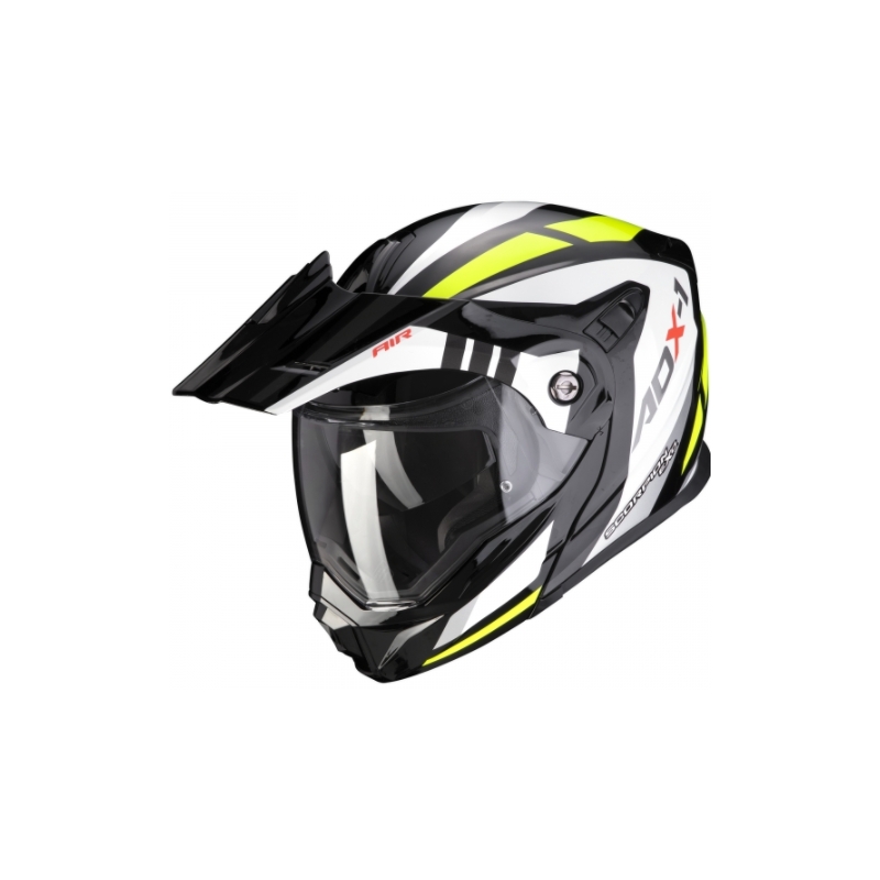 Odklápacia enduro prilba Scorpion ADX-1 Lontana čierno-bielo-fluorescenčno žltá