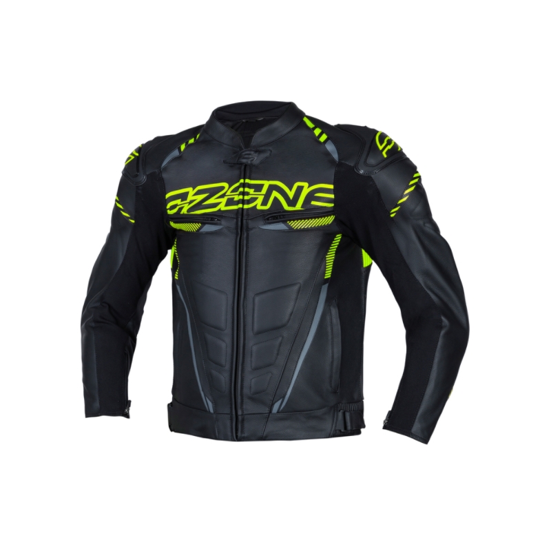 Bunda na motocykel Ozone RS600 čierno-fluorescenčno žltá