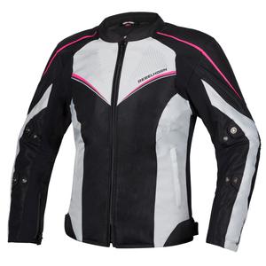 Dámska bunda na motocykel Rebelhorn Hiflow IV čierno-strieborno-ružová