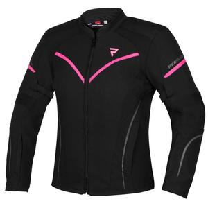 Dámska bunda na motocykel Rebelhorn Luna čierno-fluorescenčno ružová výpredaj výprodej