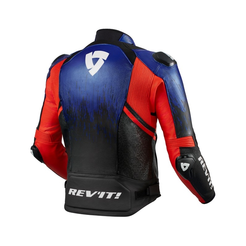 Bunda na motocykel Revit Quantum 2 modro-fluorescenčno červená výpredaj