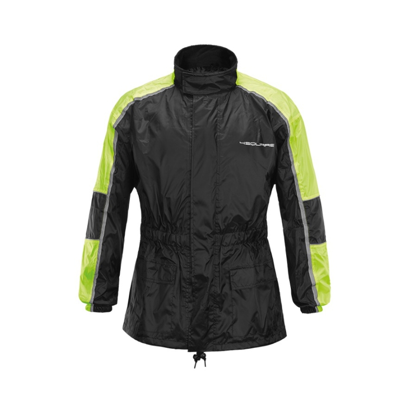 Moto bunda do dažďa 4SQUARE Drop čierno-fluorescenčno žltá výpredaj