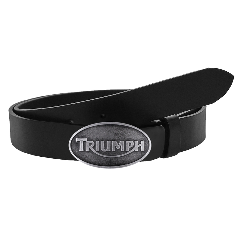 Kožený moto opasok so sponou Triumph