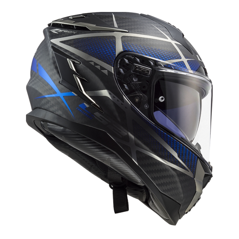 Integrálna prilba na motocykel LS2 FF327 Challenger C Konic čierno-sivo-modrá výpredaj