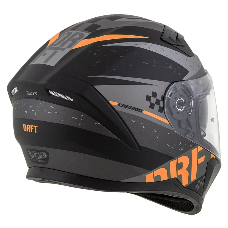 Integrálna prilba na motocykel Cassida Integral 3.0 DRFT matne šedo-čierno-oranžová