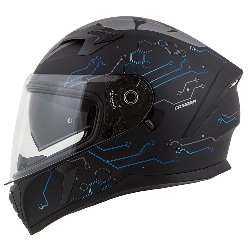Integrálna prilba na motocykel Cassida 3.0 Hack modro-čierna matná