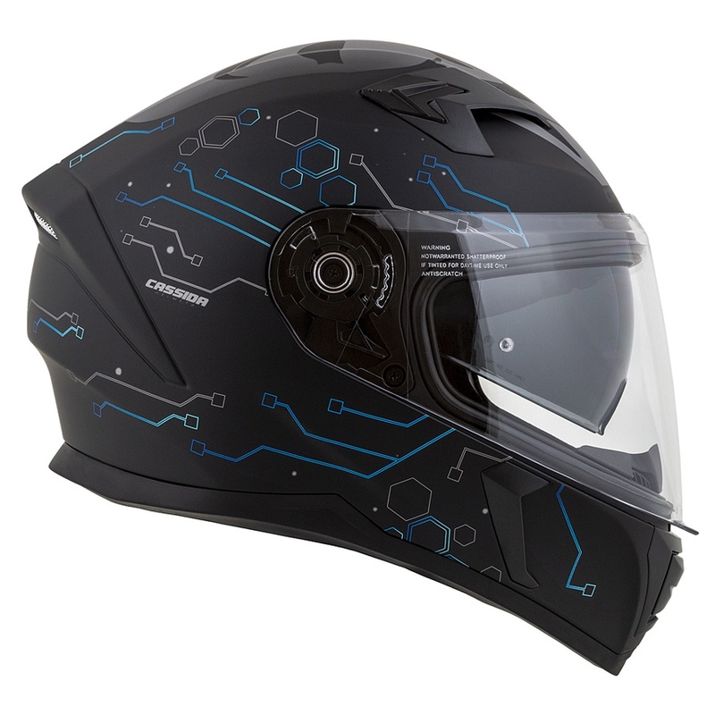 Integrálna prilba na motocykel Cassida 3.0 Hack modro-čierna matná