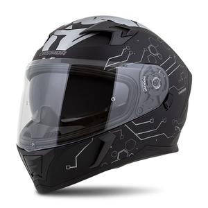 Integrálna prilba na motocykel Cassida 3.0 Hack Vision šedo-strieborno-čierna matná