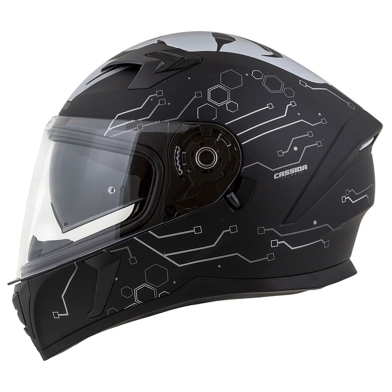 Integrálna prilba na motocykel Cassida 3.0 Hack Vision šedo-strieborno-čierna matná výpredaj