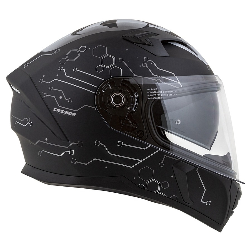 Integrálna prilba na motocykel Cassida 3.0 Hack Vision šedo-strieborno-čierna matná výpredaj
