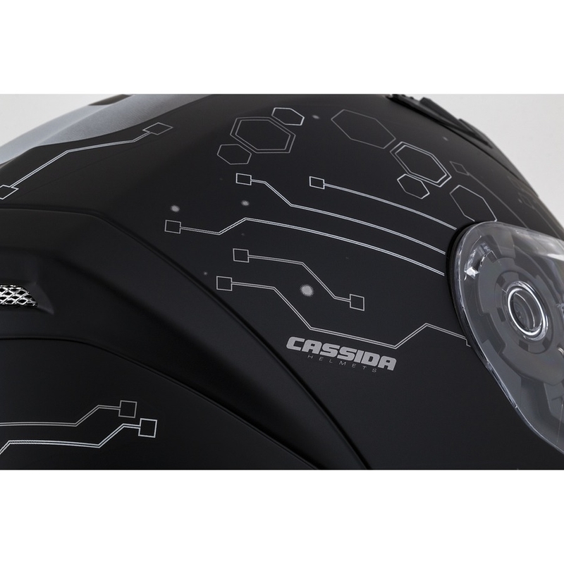 Integrálna prilba na motocykel Cassida 3.0 Hack Vision šedo-strieborno-čierna matná výpredaj