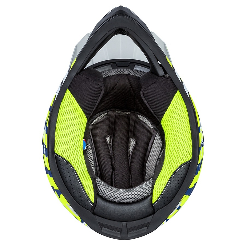 Motokrosová prilba Cassida Cross Cup Sonic fluo žlto-modrá matná