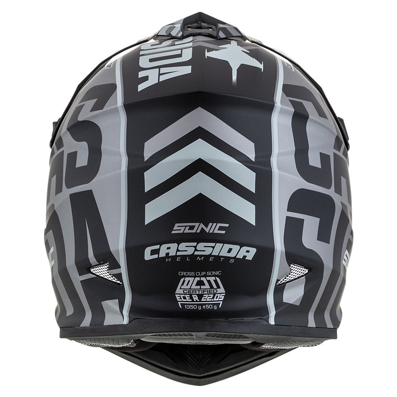 Motokrosová prilba Cassida Cross Cup Sonic čierno-šedá matná výpredaj