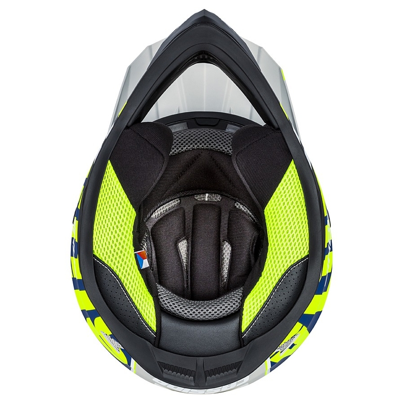 Detská motokrosová prilba Cassida Cross Cup Sonic Junior fluo žlto-modrá matná výpredaj