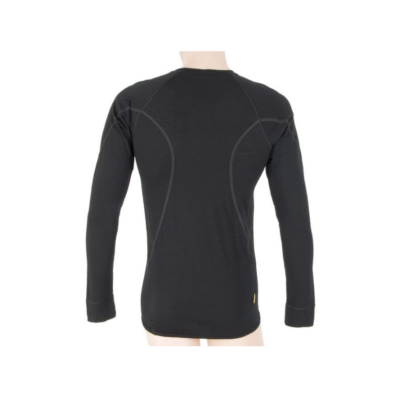 Pánske funkčné tričko Sensor Merino Active čierne - dlhý rukáv výpredaj
