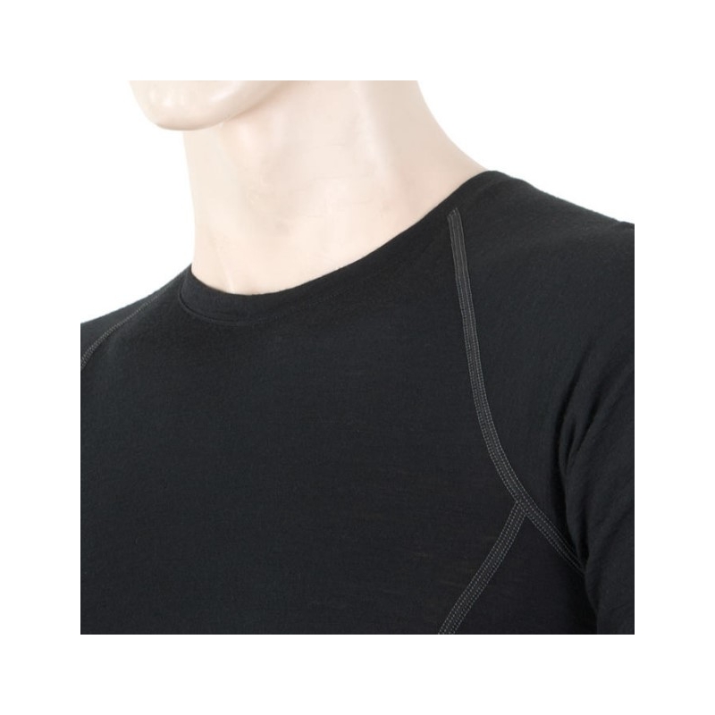Pánske funkčné tričko Sensor Merino Active čierne - dlhý rukáv výpredaj