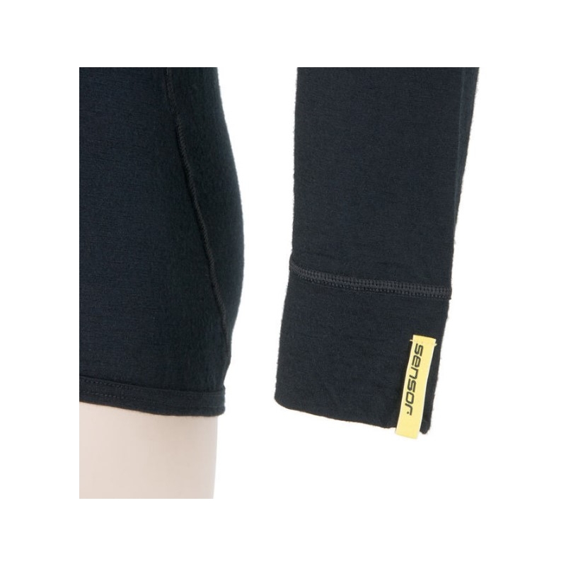 Pánske funkčné tričko Sensor Merino Active čierne - dlhý rukáv výpredaj