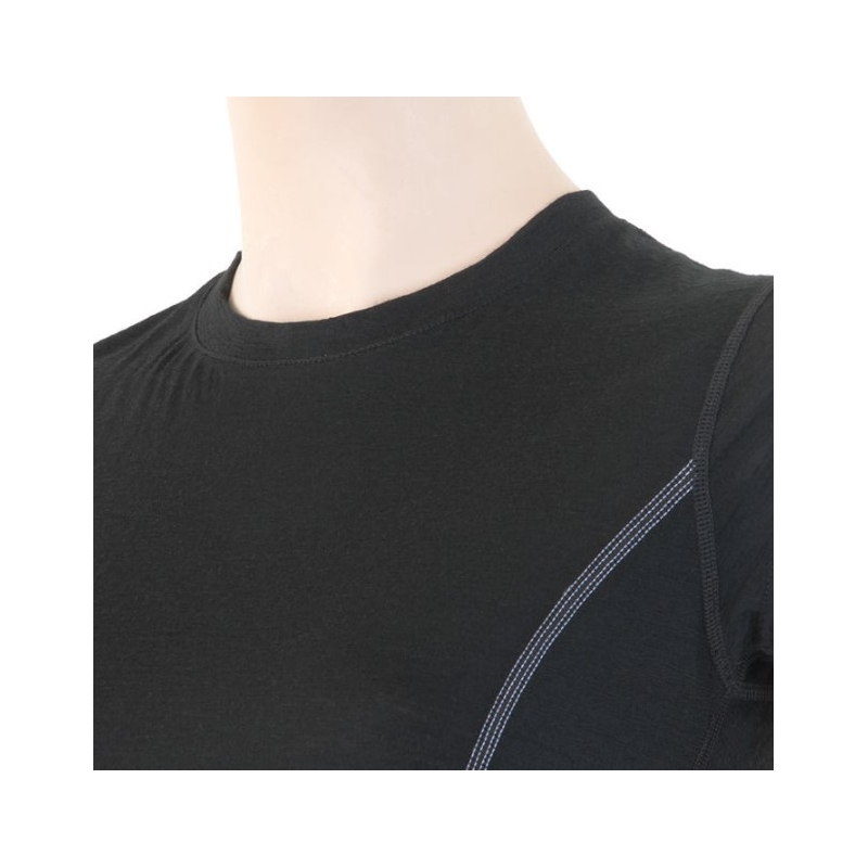 Dámske funkčné tričko Sensor Merino Active čierne - krátky rukáv výpredaj