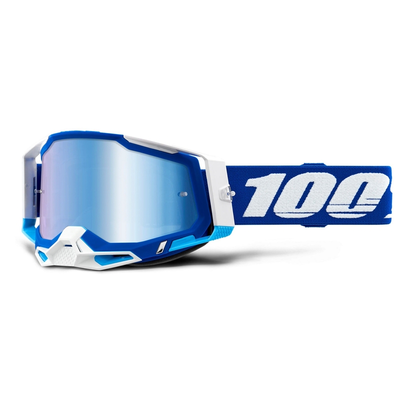 Motokrosové okuliare 100 % RACECRAFT 2 modré (modré zrkadlové plexisklo) výpredaj