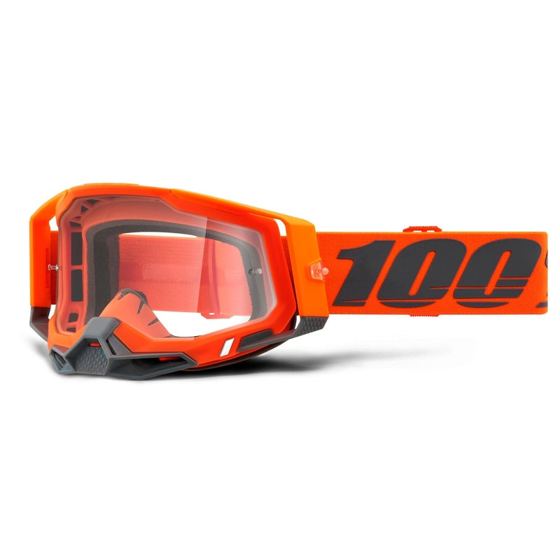 Motokrosové okuliare 100 % RACECRAFT 2 oranžové (číre plexisklo)