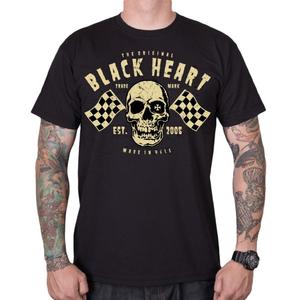 Pánske tričko Black Heart Flag Skull