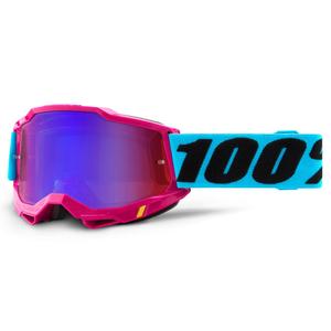 Motokrosové okuliare 100 % ACCURI 2 ružové (červeno-modré zrkadlové plexisklo)