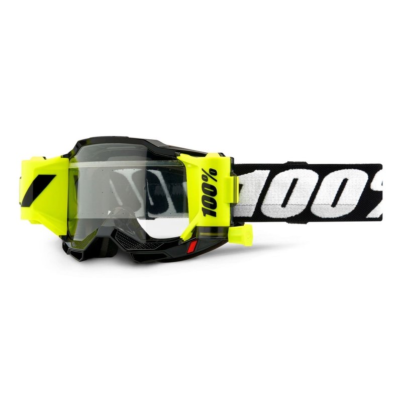 Motokrosové okuliare 100 % ACCURI 2 Roll-Off čierne (číre plexisklo)