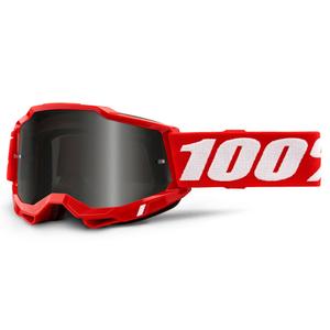 Motokrosové okuliare 100% ACCURI 2 červené (tmavé plexisklo)