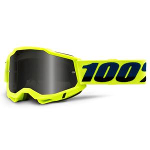Motokrosové okuliare 100% ACCURI 2 fluorescenčno žlté (tmavé plexisklo)