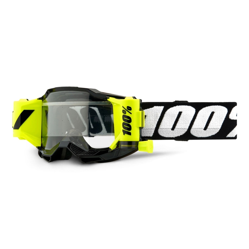Detské motokrosové okuliare 100% ACCURI 2 Roll-Off čierne (číre plexisklo) výpredaj
