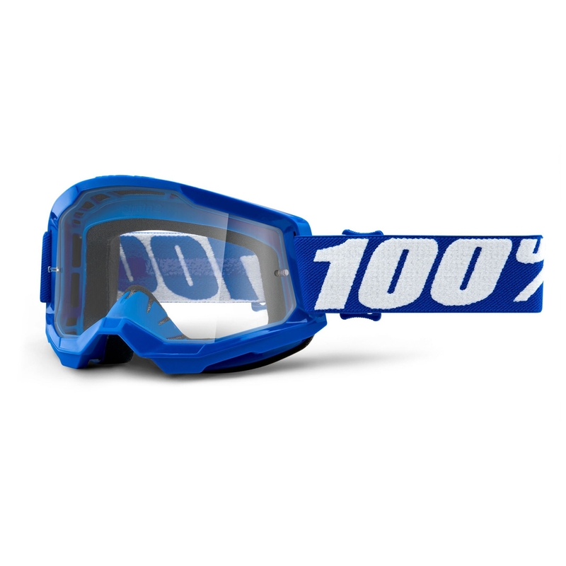 Motokrosové okuliare 100 % STRATA 2 modré (číre plexisklo)