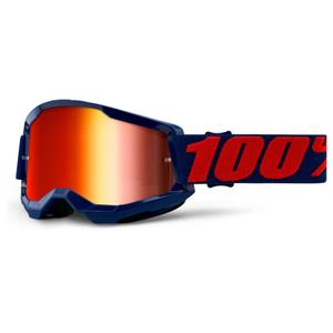 Motokrosové okuliare 100 % STRATA 2 Masego modré (červené zrkadlové plexisklo)