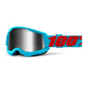 Motokrosové okuliare 100 % STRATA 2 Summit modré (strieborné zrkadlové plexisklo)
