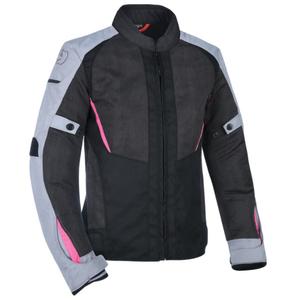 Dámska bunda na motocykel Oxford Iota 1.0 Air čierno-sivo-ružová