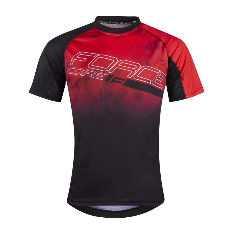 Dres FORCE MTB Core červeno-čierny výpredaj