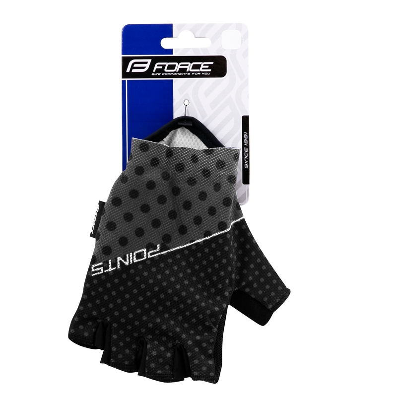Rukavice FORCE Points čierno-šedé výpredaj