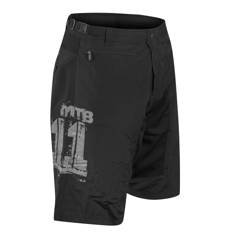 Šortky FORCE MTB-11 čierne výpredaj
