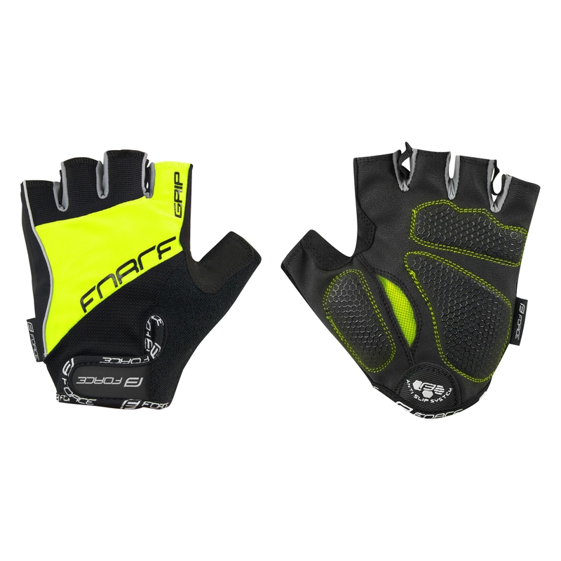 Rukavice FORCE GRIP čierno-fluorescenčno žlté výpredaj