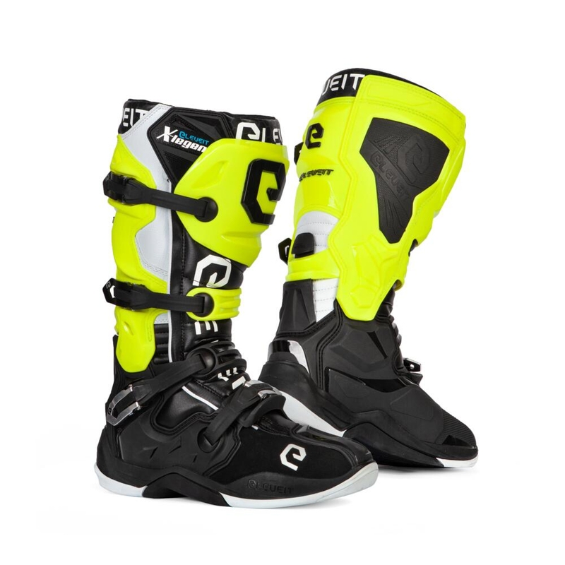 Čižmy na motocykel Eleveit X-Legend čierno-fluo žlto-biele výpredaj