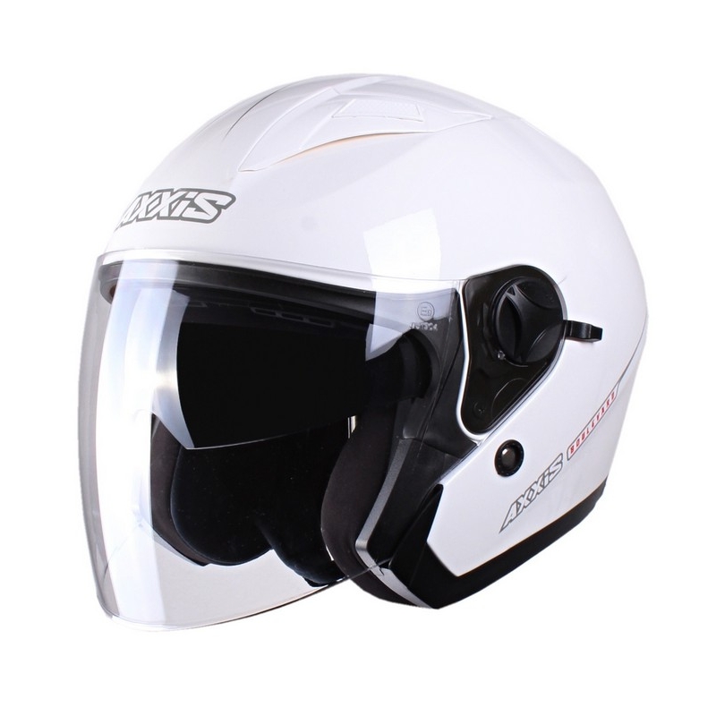 Prilba otvorená na motorku Axxis Boulevard biela výpredaj