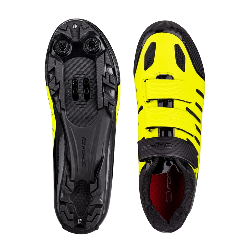 Tretry FORCE MTB Tempo fluorescenčno-čierne výpredaj
