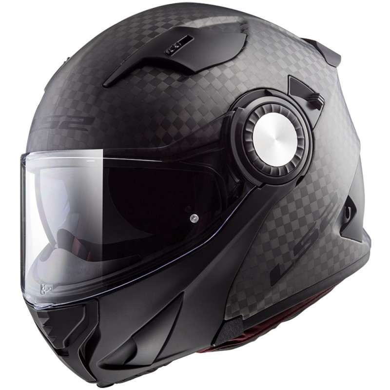 Odklápacia prilba na motocykel LS2 FF313 Vortex Solid Carbon - II. akosť