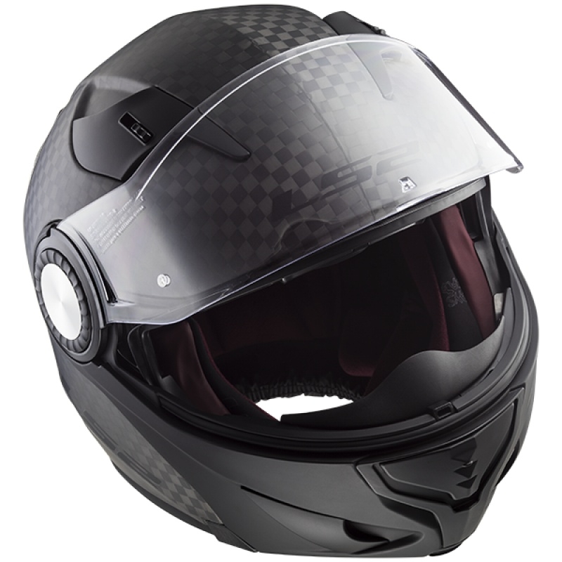 Odklápacia prilba na motocykel LS2 FF313 Vortex Solid Carbon - II. akosť