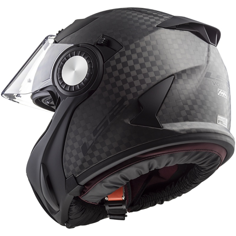 Odklápacia prilba na motocykel LS2 FF313 Vortex Solid Carbon - II. akosť