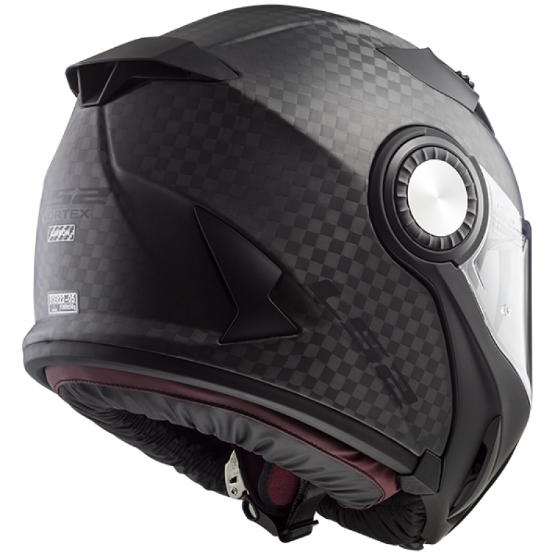 Odklápacia prilba na motocykel LS2 FF313 Vortex Solid Carbon - II. akosť