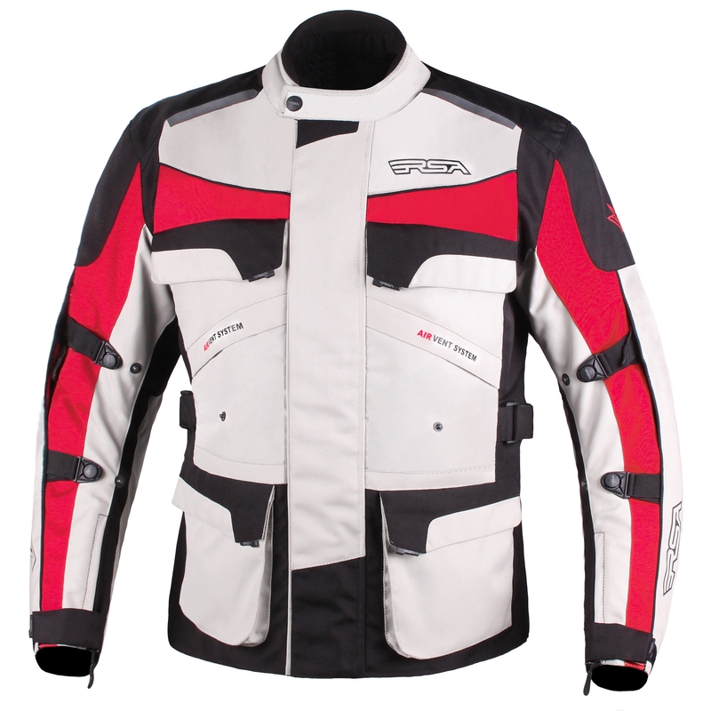 Bunda na motocykel RSA Tiger čierno-šedo-červená - II. akosť