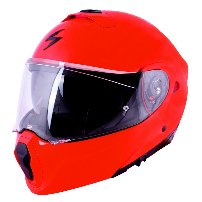 Odklápacia prilba Scorpion EXO-930 Solid fluo červená