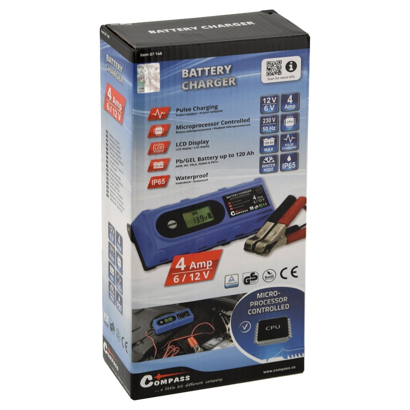 Nabíjačka batérií s LCD displejom 6/12 V 3,8 Amp